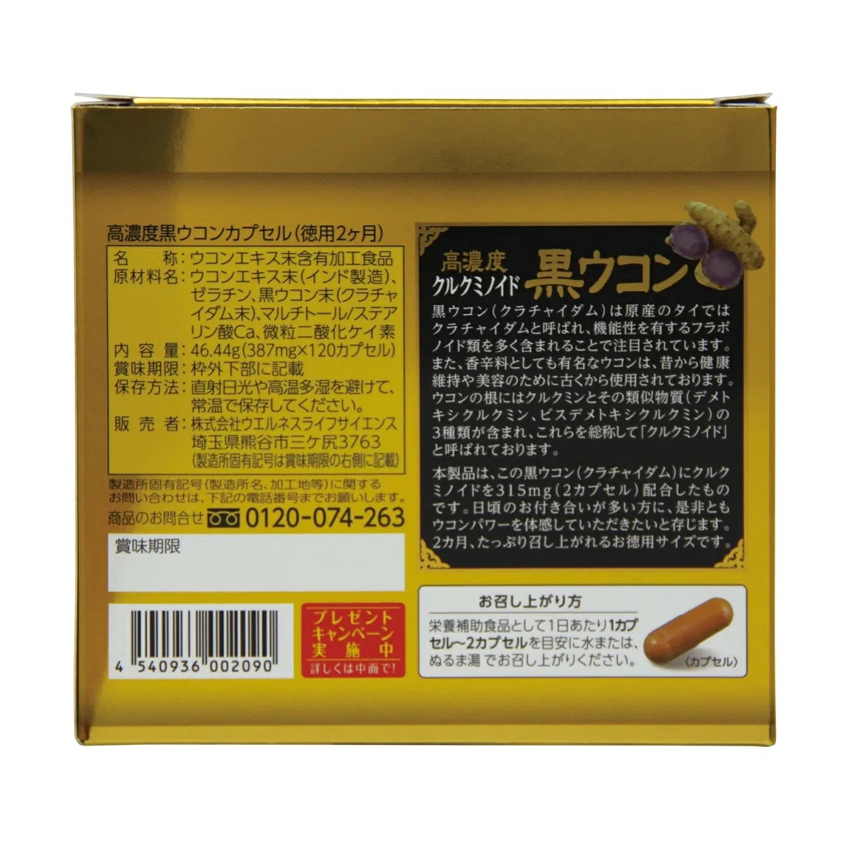 【定期便】高濃度黒ウコンカプセル