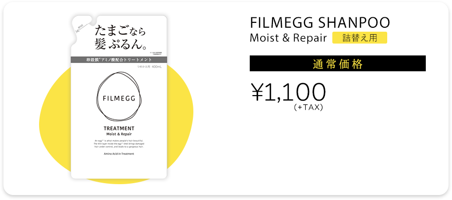 FILMEGG TREATMENT 詰め替え用【通常価格】1,100円【2個定期便（送料無料）】2,024円